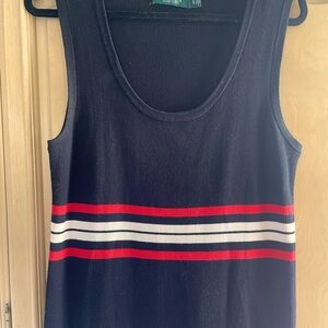Sleeveless ribbed midi sweater dress